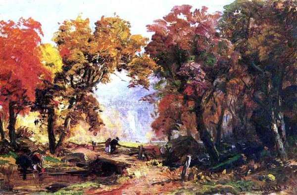 Autumn Landscape by Abbott Handerson Thayer - Hand-Painted Oil Painting on Canvas Sale