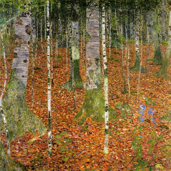 Birch Forest by Gustav Klimt - Hand-Painted Oil Painting on Canvas Discount