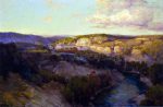 Cliffs on the Guadalupe by Julian Onderdonk - Hand-Painted Oil Painting on Canvas Online now