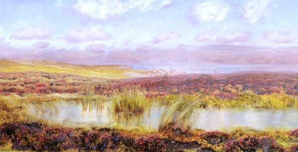 A View Of Whitby From The Moors by John Brett - Hand-Painted Oil Painting on Canvas Fashion