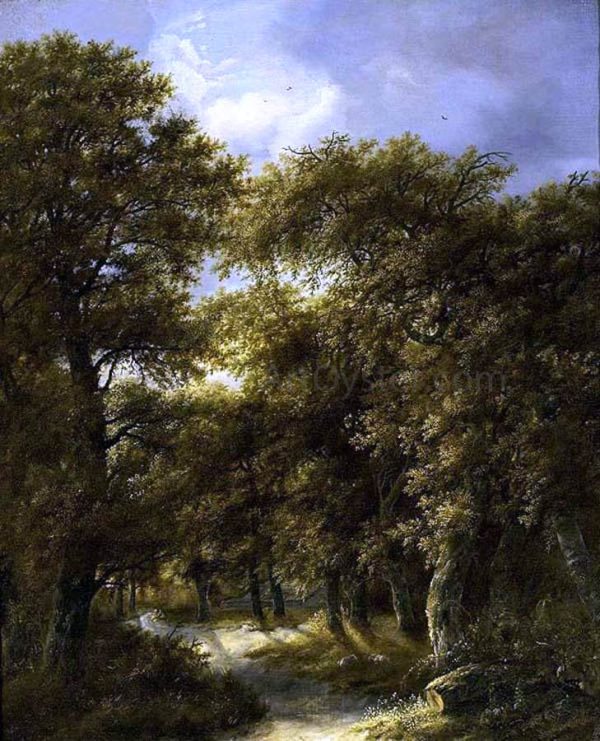 Wooded Landscape by Gillis Rombouts - Hand-Painted Oil Painting on Canvas on Sale