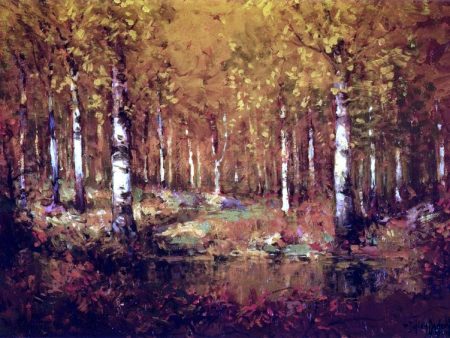 Autumn Birches, Central Park by Julian Onderdonk - Hand-Painted Oil Painting on Canvas Online