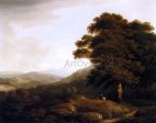 A Landscape Looking North from the Lower Slopes of Snowdon by Francis Towne - Hand-Painted Oil Painting on Canvas For Cheap