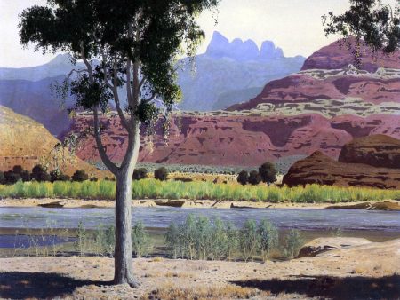 Bank of the Colorado River by James Swinnerton - Hand-Painted Oil Painting on Canvas Supply