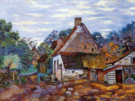 A Village by Armand Guillaumin - Hand-Painted Oil Painting on Canvas For Discount