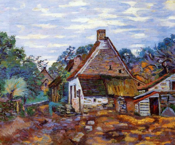 A Village by Armand Guillaumin - Hand-Painted Oil Painting on Canvas For Discount