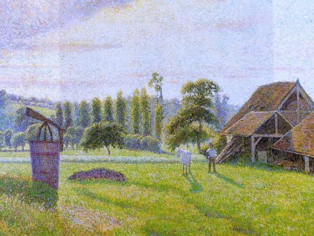 Brickworks at Eragny by Camille Pissarro - Hand-Painted Oil Painting on Canvas Discount