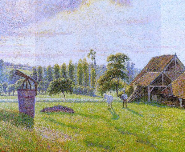 Brickworks at Eragny by Camille Pissarro - Hand-Painted Oil Painting on Canvas Discount