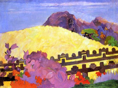 Parahi te Marae (also known as There Lies the Temple) by Paul Gauguin - Hand-Painted Oil Painting on Canvas on Sale