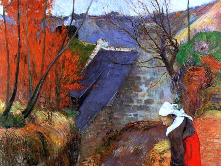 Breton Woman with Pitcher by Paul Gauguin - Hand-Painted Oil Painting on Canvas For Discount