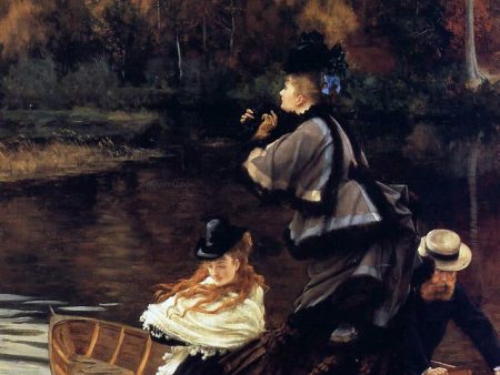 Autumn on the Thames (also known as Nuneham Courtney) by James Tissot - Hand-Painted Oil Painting on Canvas Online Sale