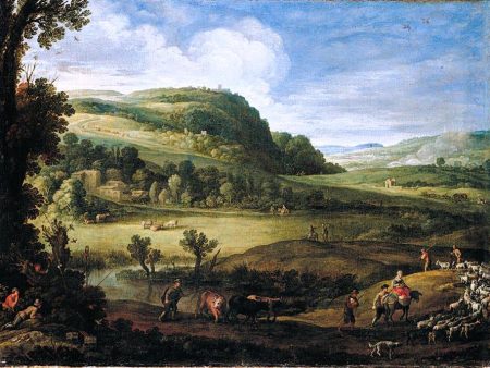 An Extensive Landscape by Paul Bril - Hand-Painted Oil Painting on Canvas For Cheap