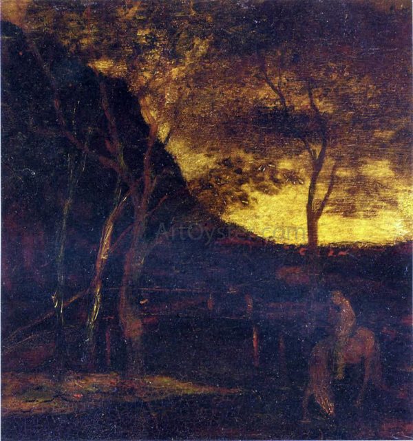 At the Ford by Albert Pinkham Ryder - Hand-Painted Oil Painting on Canvas Hot on Sale