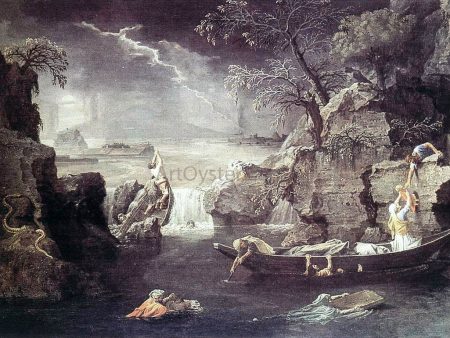 Winter by Nicolas Poussin - Hand-Painted Oil Painting on Canvas on Sale