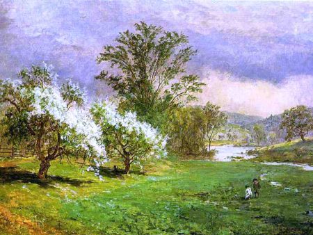 Apple Blossom Time by Jasper Francis Cropsey - Hand-Painted Oil Painting on Canvas Online Sale