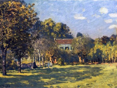 A Park in Louveciennes by Alfred Sisley - Hand-Painted Oil Painting on Canvas Fashion