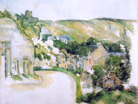 A Turn on the Road at Roche-Ruyon by Paul Cezanne - Hand-Painted Oil Painting on Canvas Online