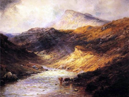 Ben Ledi from the Pass of Leny by Senior. Alfred De Breanski - Hand-Painted Oil Painting on Canvas Online Sale