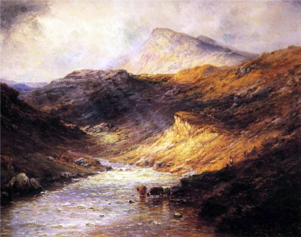 Ben Ledi from the Pass of Leny by Senior. Alfred De Breanski - Hand-Painted Oil Painting on Canvas Online Sale