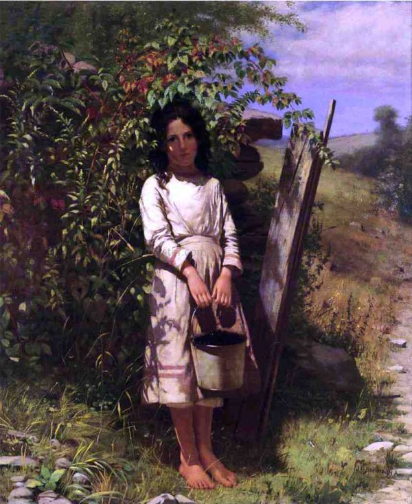 Blackberry Picking by John George Brown - Hand-Painted Oil Painting on Canvas Online Sale