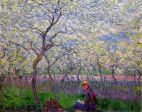 An Orchard in Spring by Claude Oscar Monet - Hand-Painted Oil Painting on Canvas Online