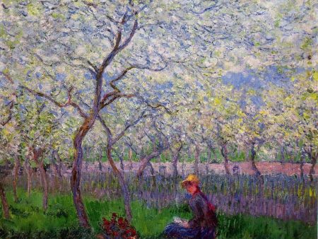 An Orchard in Spring by Claude Oscar Monet - Hand-Painted Oil Painting on Canvas Online