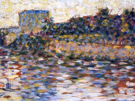 Courbevoie, Landscape with Turret by Georges Seurat - Hand-Painted Oil Painting on Canvas Hot on Sale