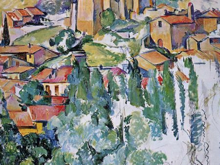 A Village of Gardanne by Paul Cezanne - Hand-Painted Oil Painting on Canvas For Cheap