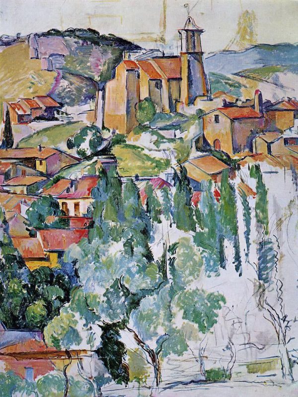 A Village of Gardanne by Paul Cezanne - Hand-Painted Oil Painting on Canvas For Cheap