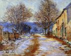 A Snow Effect at Limetz by Claude Oscar Monet - Hand-Painted Oil Painting on Canvas Cheap