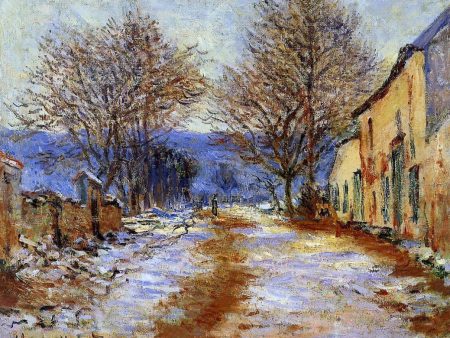 A Snow Effect at Limetz by Claude Oscar Monet - Hand-Painted Oil Painting on Canvas Cheap