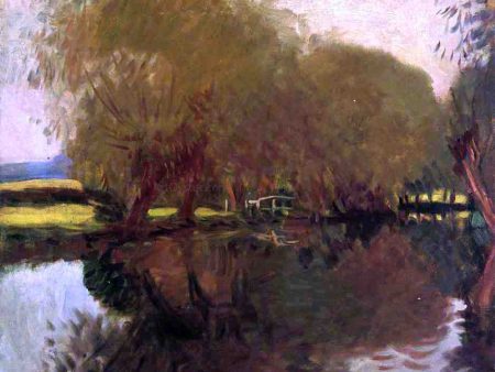 Backwater at Calcot Near Reading by John Singer Sargent - Hand-Painted Oil Painting on Canvas Online Hot Sale