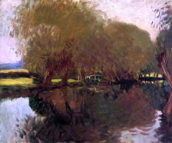 Backwater at Calcot Near Reading by John Singer Sargent - Hand-Painted Oil Painting on Canvas Online Hot Sale