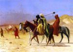 Arabs Crossing the Desert by Jean-Leon Gerome - Hand-Painted Oil Painting on Canvas For Discount