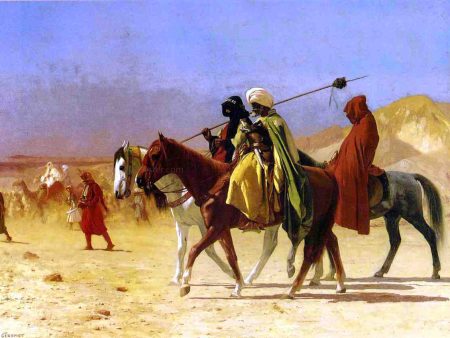 Arabs Crossing the Desert by Jean-Leon Gerome - Hand-Painted Oil Painting on Canvas For Discount