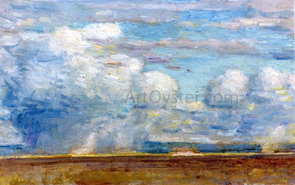 Clouds (also known as Rain Clouds over Oregon Desert) by Frederick Childe Hassam - Hand-Painted Oil Painting on Canvas on Sale