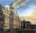 Amsterdam, Dam Square with the Town Hall and the Nieuwe Kerk by Jan Van der Heyden - Hand-Painted Oil Painting on Canvas Hot on Sale