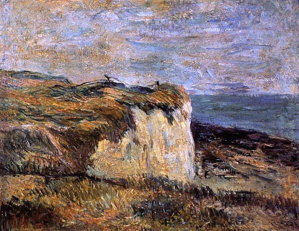 Cliff near Dieppe by Paul Gauguin - Hand-Painted Oil Painting on Canvas on Sale