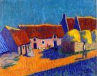 Breton Village by Emile Jourdan - Hand-Painted Oil Painting on Canvas Online Sale