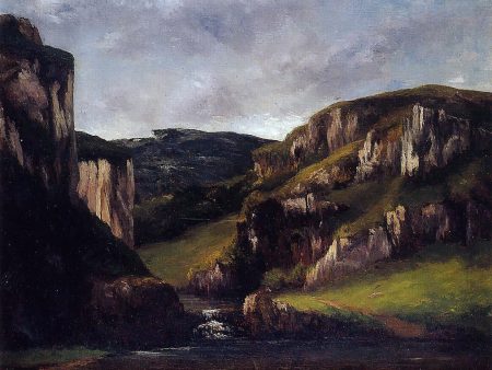 Cliffs near Ornans by Gustave Courbet - Hand-Painted Oil Painting on Canvas For Cheap