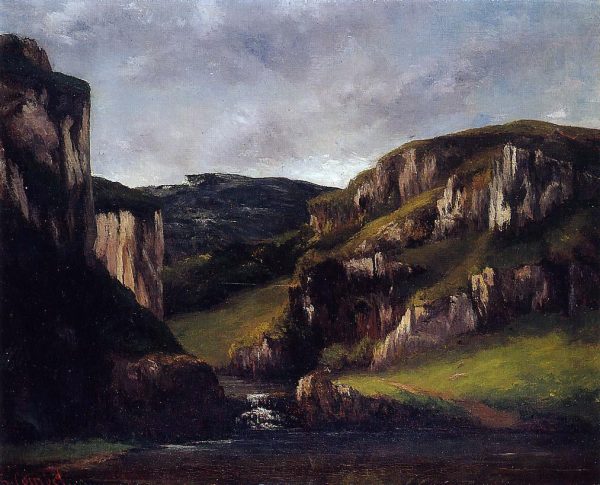 Cliffs near Ornans by Gustave Courbet - Hand-Painted Oil Painting on Canvas For Cheap