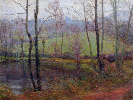 Wooded Landscape by Gustave Loiseau - Hand-Painted Oil Painting on Canvas For Cheap