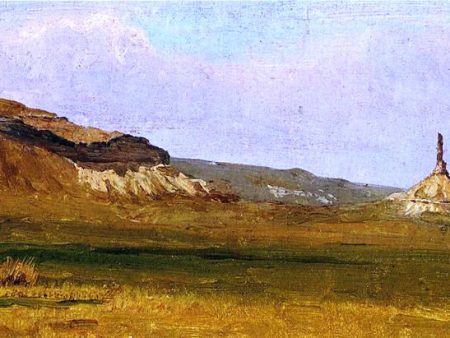 Chimney Rock by Albert Bierstadt - Hand-Painted Oil Painting on Canvas Online Hot Sale