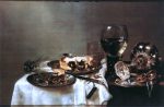 Breakfast Table with Blackberry Pie by Willem Claesz Heda - Hand-Painted Oil Painting on Canvas Sale