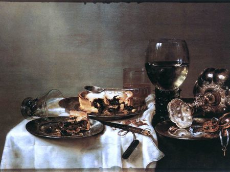 Breakfast Table with Blackberry Pie by Willem Claesz Heda - Hand-Painted Oil Painting on Canvas Sale