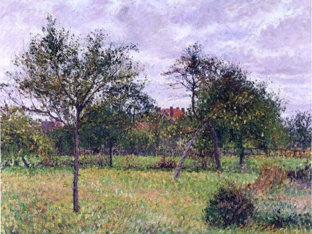 Afternoon in Eragny - Grey Weather by Camille Pissarro - Hand-Painted Oil Painting on Canvas Discount