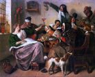 As the Old Sing, So Pipe the Young by Jan Steen - Hand-Painted Oil Painting on Canvas Discount