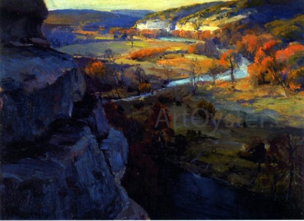 Bluffs on the Guadalupe River, 17 Miles Above Kerryville Texas by Julian Onderdonk - Hand-Painted Oil Painting on Canvas Online