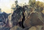 Cliffs at Olevano by Friedrich Nerly - Hand-Painted Oil Painting on Canvas Sale