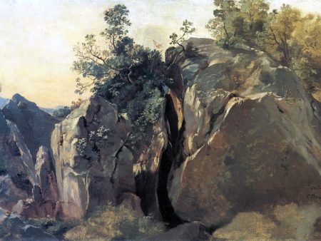 Cliffs at Olevano by Friedrich Nerly - Hand-Painted Oil Painting on Canvas Sale